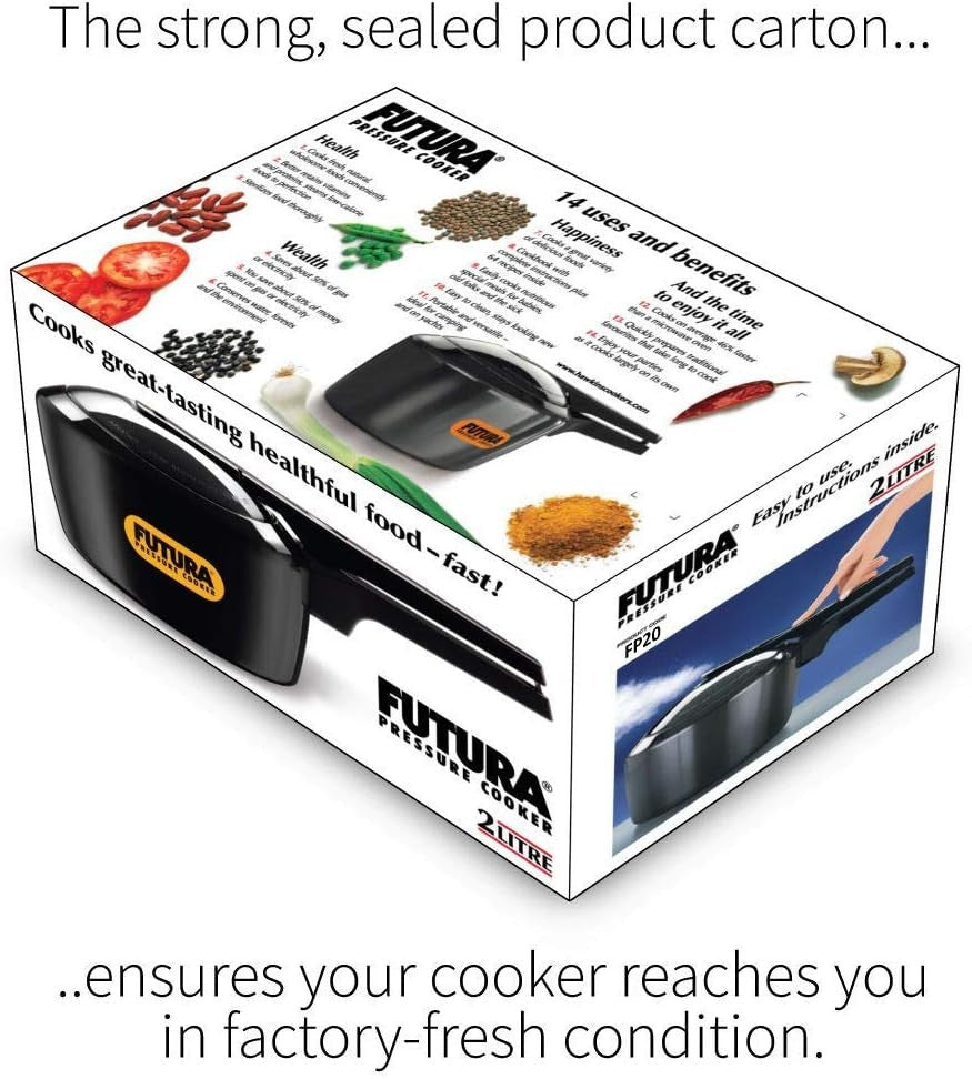 Hawkins Futura 2 Litre Pressure Cooker, Hard Anodised Inner Lid Pressure Cooker,